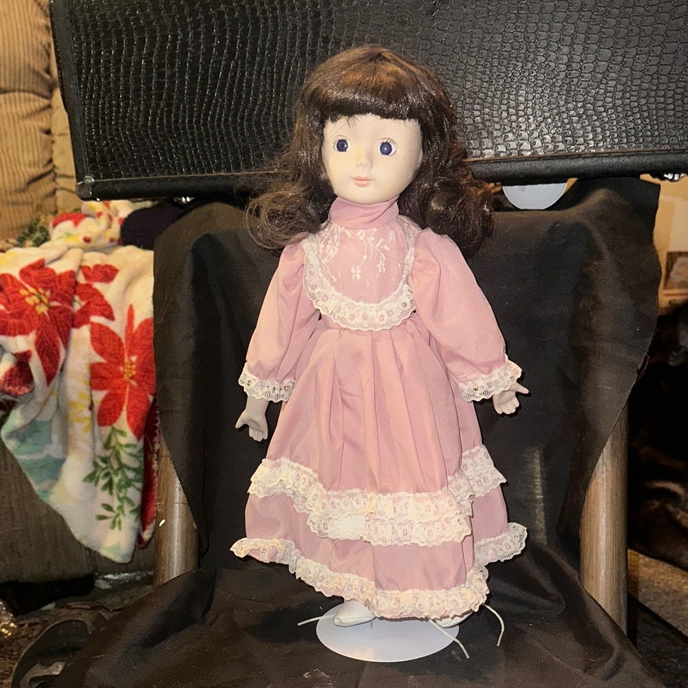 Classic Pink Porcelain Doll
